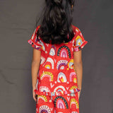 Red rainbows Pajama set girls