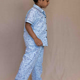 Sharks Printed Blue Night Suit for Boys