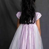 Lilac Shimmer Party Frock for Girls