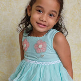 Pastel blue girls plazzo set