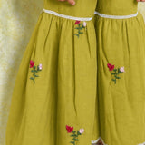 Green chanderi girls sharara set