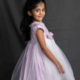 Lilac Shimmer Party Frock for Girls