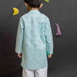 Blue mirror boys kurta set