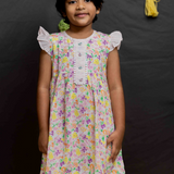 Multi floral soft cotton frock