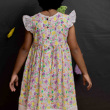 Multi floral soft cotton frock