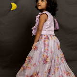 Lilac butterfly lehenga set