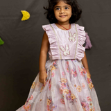 Lilac butterfly lehenga set