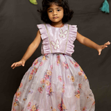 Lilac butterfly lehenga set