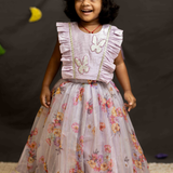 Lilac butterfly lehenga set