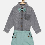 Soft Striped shirt with mouse shorts for Baby Boys