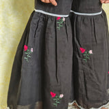 Black chanderi girls sharara set