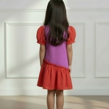 Pink n red gauze frock