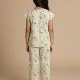 Rayon floral girls pajamas