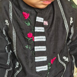 Black chanderi boys kurta set