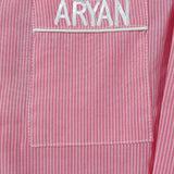 Pink striped unisex pajamas