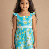 Blue checks lemons frock