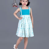 Kettle print Cotton Block-Print Dress for Girls