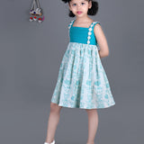 Kettle print Cotton Block-Print Dress for Girls