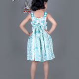 Kettle print Cotton Block-Print Dress for Girls