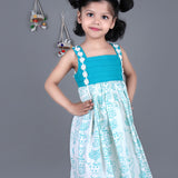 Kettle print Cotton Block-Print Dress for Girls
