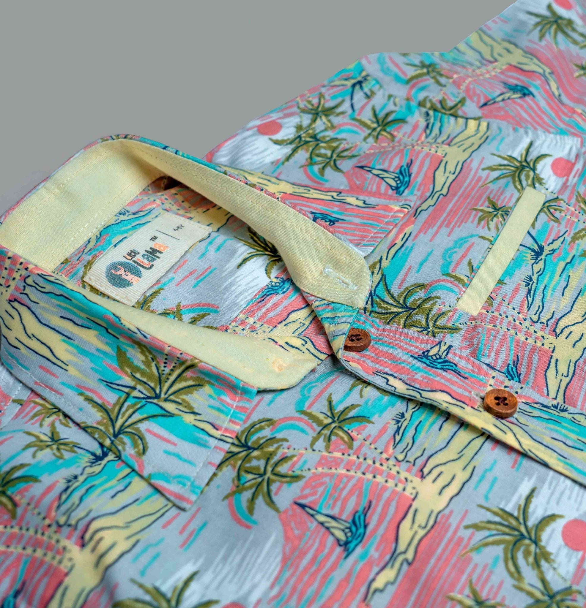 Palm Tree Printed Shirt for Boys - littlellama.in