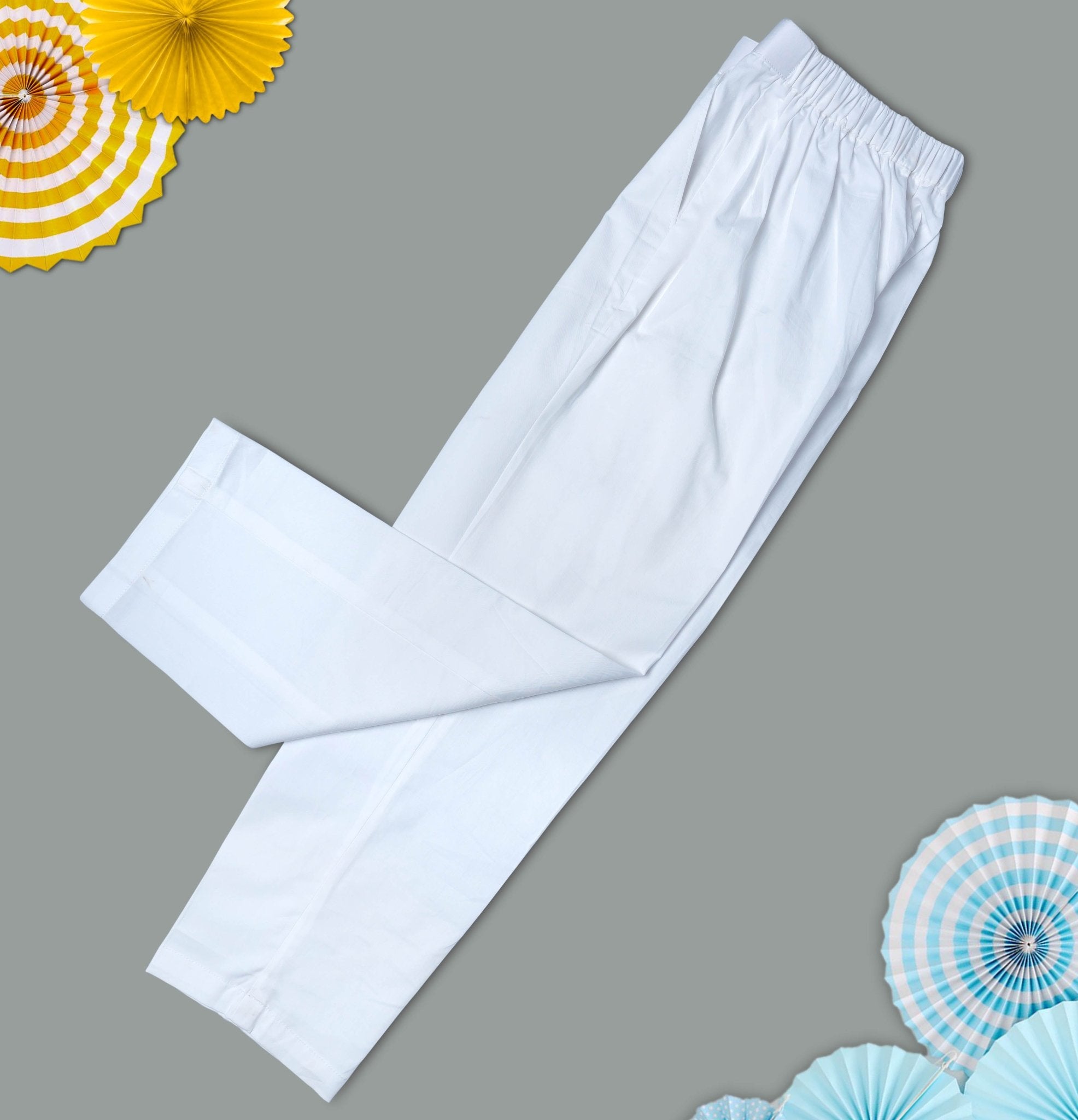 Yellow Kurta Shirt and White Trouser Set for Boys - littlellama.in